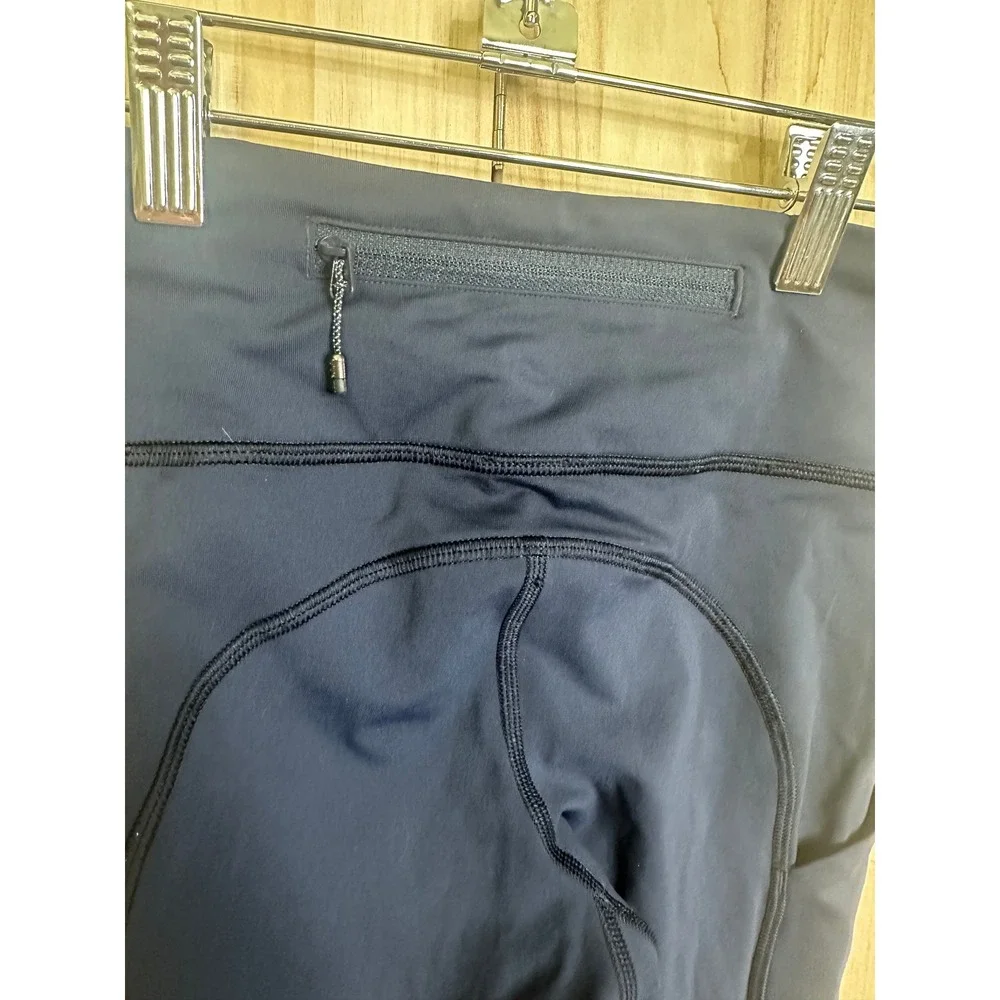 Lululemon Athletica Womens Blue Crop Leggings Ruched‎ Size 2